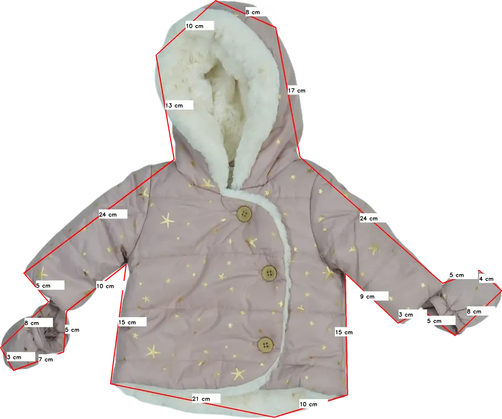 Rózsaszín George Télikabát EU 56 / UK Újszülött / US Újszülött