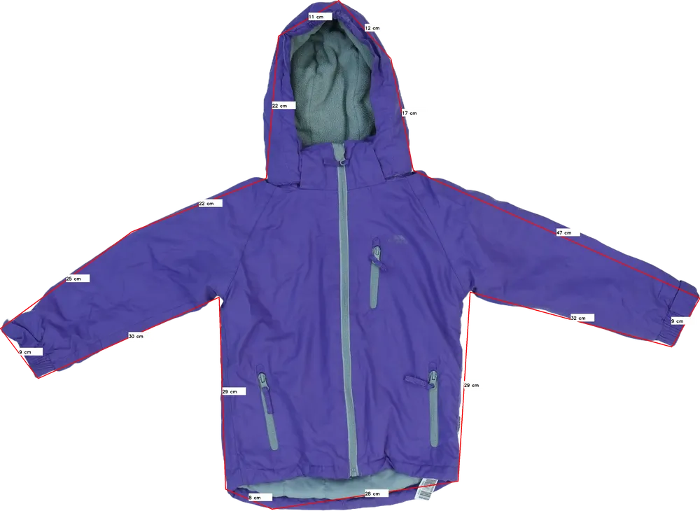 Lila Trespass Síkabát EU 104 / UK 4 év / US 4T/XS