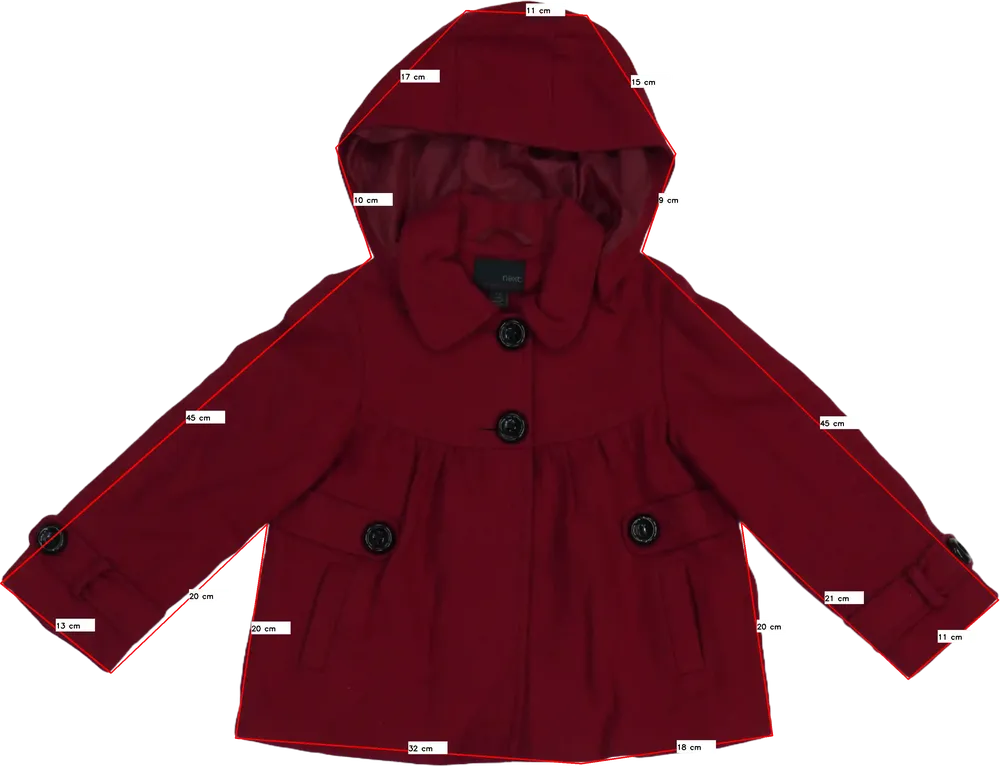 Piros Next Átmeneti kabát EU 128 / UK 8 év / US 8 év/M