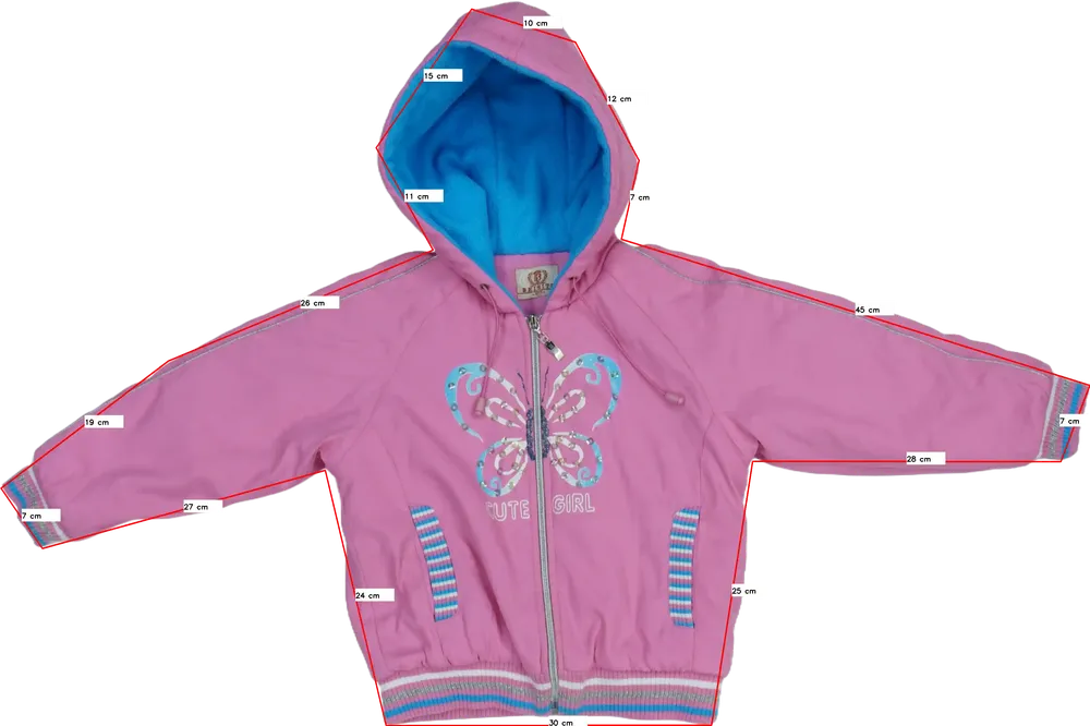 Rózsaszín Beisite Télikabát EU 122 / UK 7 év / US 7 év/M