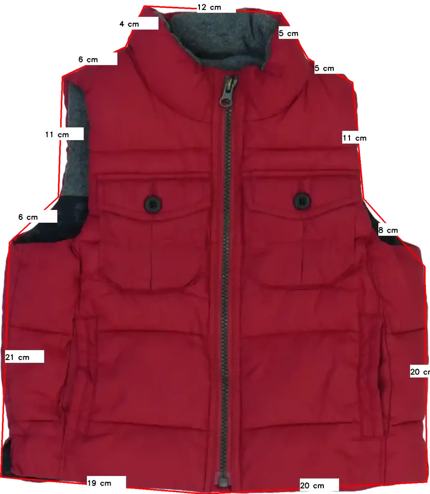 Piros GAP Mellény EU 98 / UK 3 év / US 3T