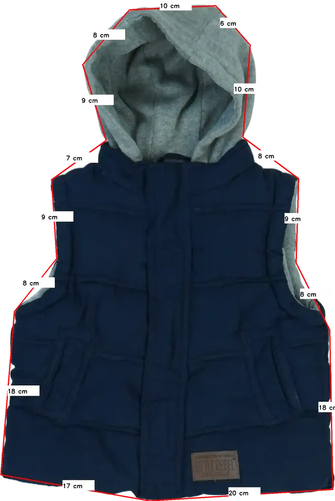 Kék Rebel Mellény EU 92 / UK 2 év / US 2T