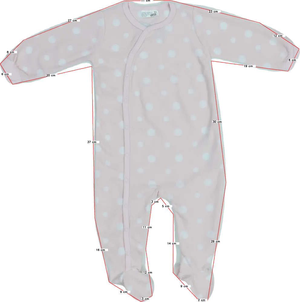 Rózsaszín Ergee Hosszú ujjú rugdalózó EU 80 / UK 9-12 hónap / US 12 hónap