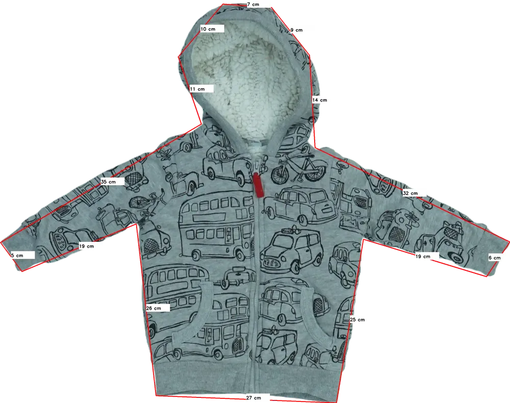 Szürke Juventus Kapucnis pulóver EU 92 / UK 2 év / US 2T