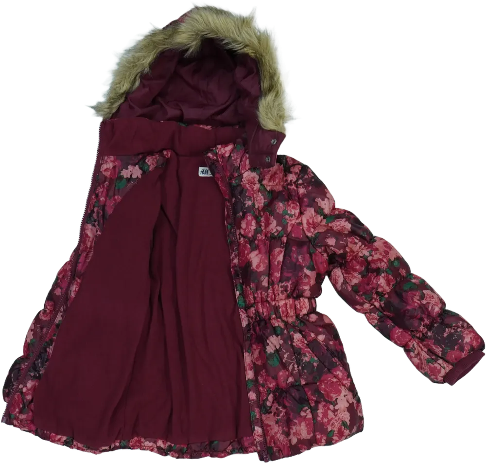 Bordó H&amp;M Télikabát EU 116 / UK 6 év / US 6 év/S