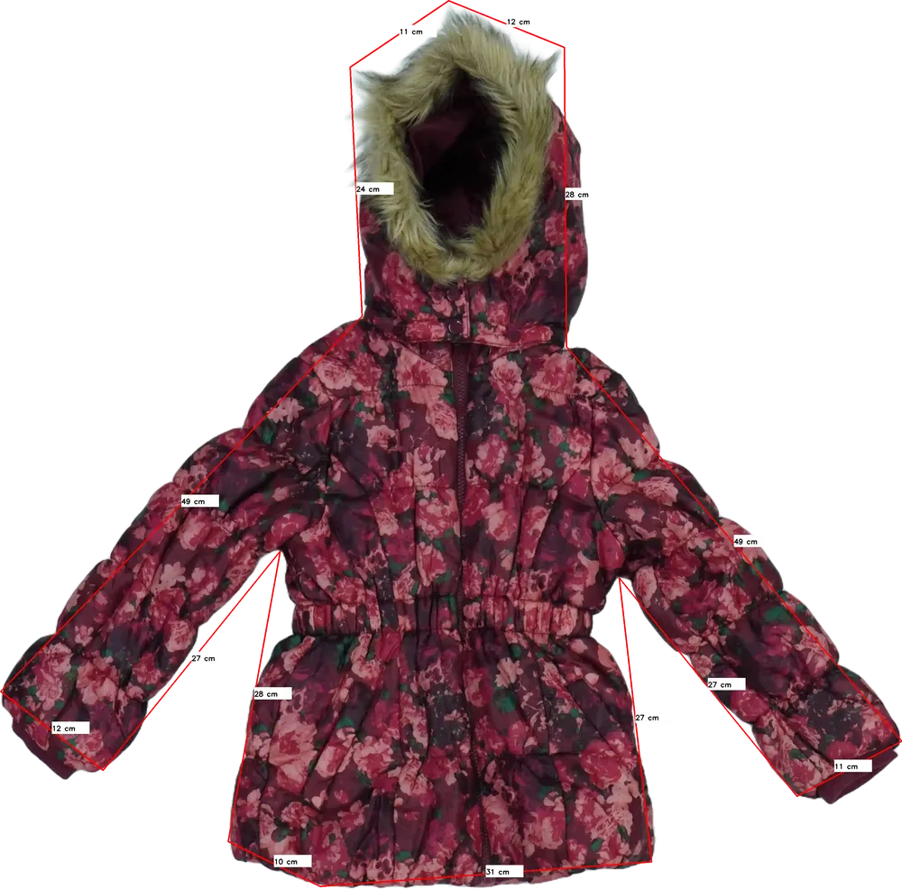 Bordó H&amp;M Télikabát EU 116 / UK 6 év / US 6 év/S