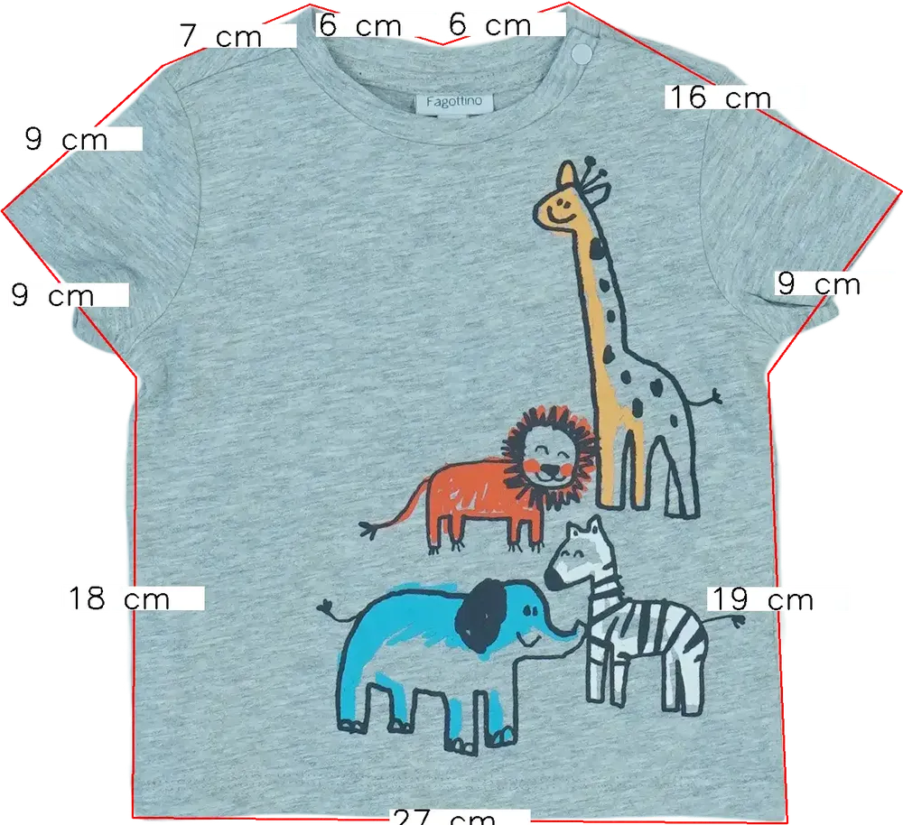 Szürke OVS - Fagottino Póló EU 80 / UK 9-12 hónap / US 12 hónap