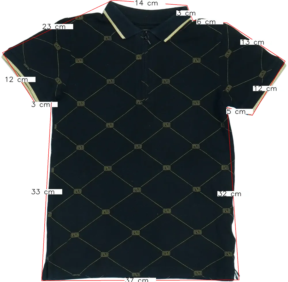 Fekete Next Póló EU 116 / UK 6 év / US 6 év/S