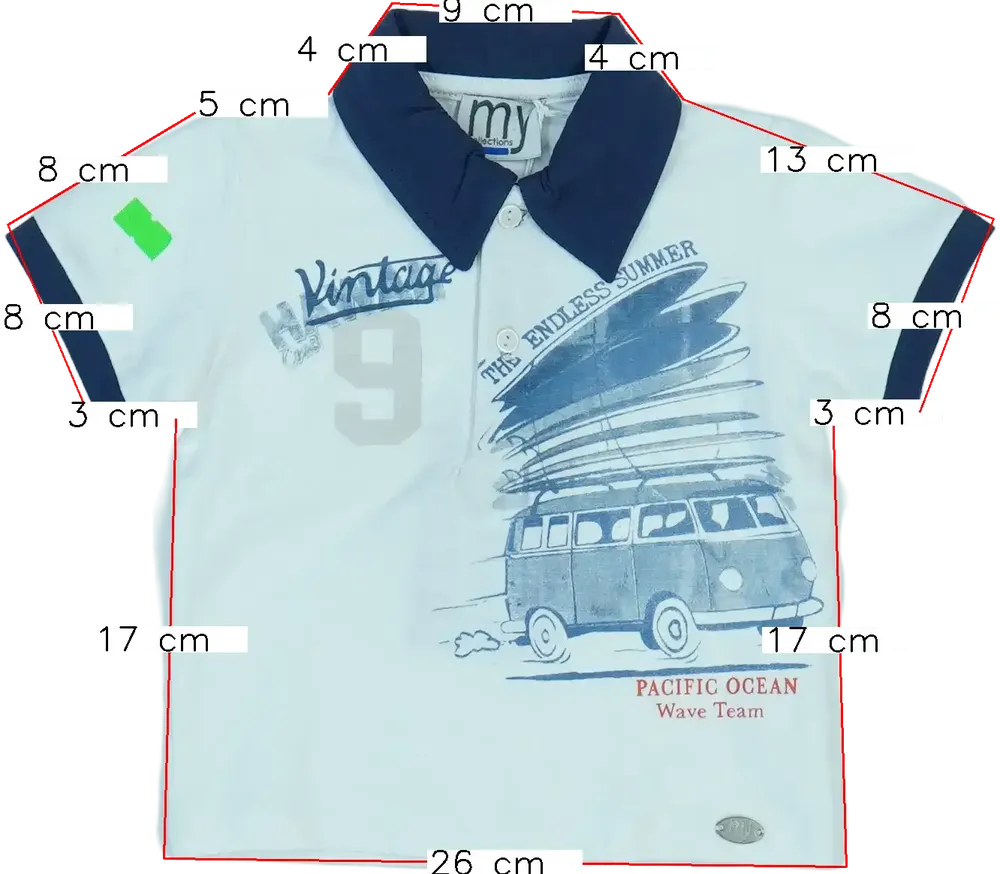 Fehér My Collections Galléros póló EU 74 / UK 6-9 hónap / US 6-9 hónap