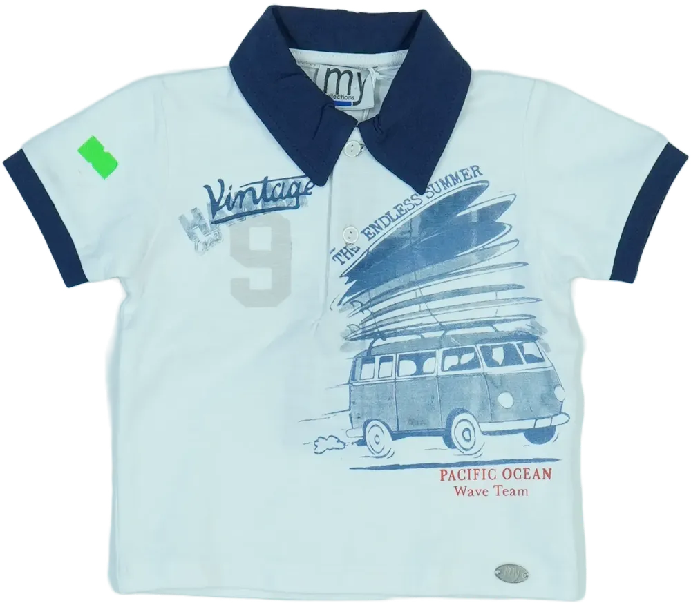 Fehér My Collections Galléros póló EU 74 / UK 6-9 hónap / US 6-9 hónap