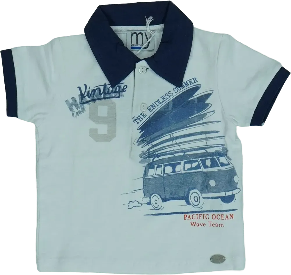 Fehér My Collections Galléros póló EU 74 / UK 6-9 hónap / US 6-9 hónap