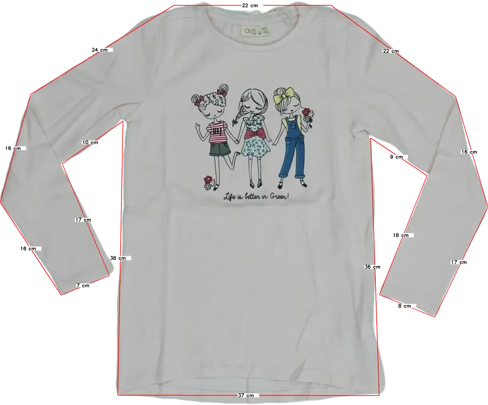 Rózsaszín OVS Hosszú ujjú felső EU 140 / UK 10 év / US 10 év/L