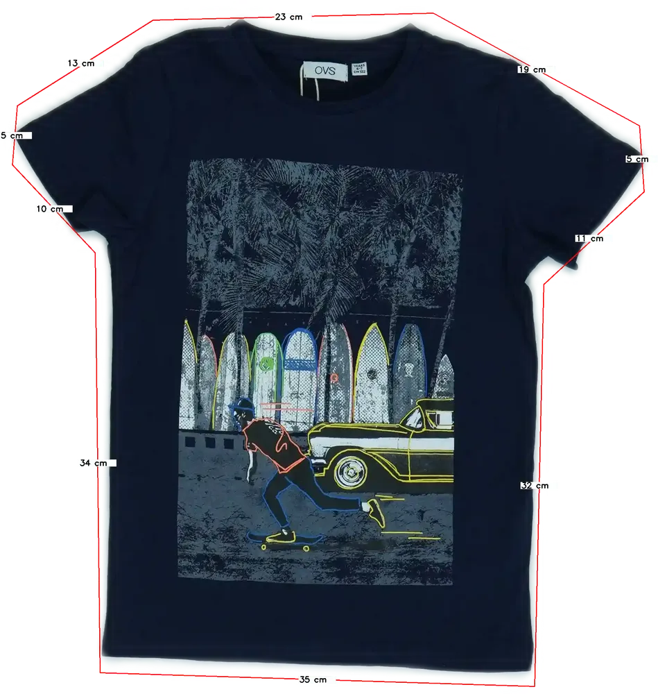 Kék OVS Póló EU 122 / UK 7 év / US 7 év/M