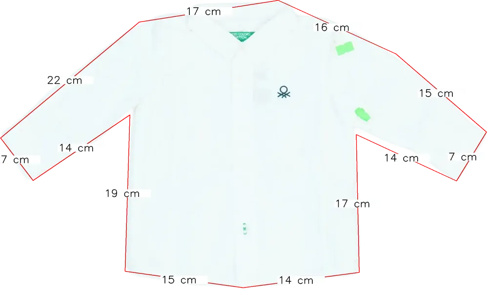 Fehér Benetton Ing EU 68 / UK 3-6 hónap / US 3-6 hónap