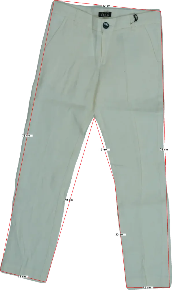 Fehér GF Ferré Hosszúnadrág EU 128 / UK 8 év / US 8 év/M