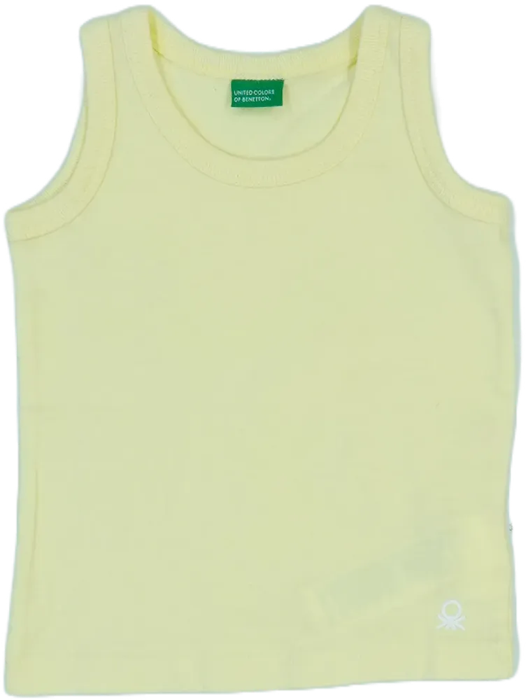 Sárga Benetton Fiú / Férfi trikó EU 62 / UK 0-3 hónap / US 0-3 hónap