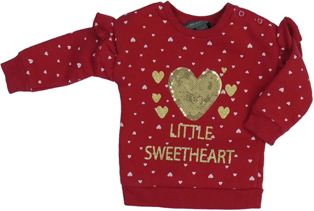 Piros Primark Pulóver EU 68 / UK 3-6 hónap / US 3-6 hónap