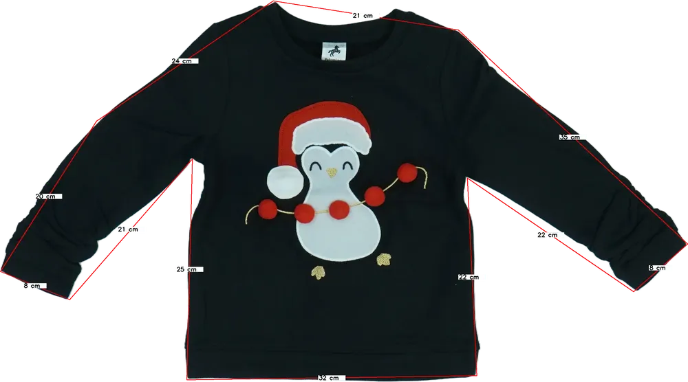 Fekete C&amp;A Pulóver EU 110 / UK 5 év / US 5 év/XS