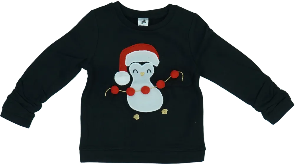 Fekete C&amp;A Pulóver EU 110 / UK 5 év / US 5 év/XS