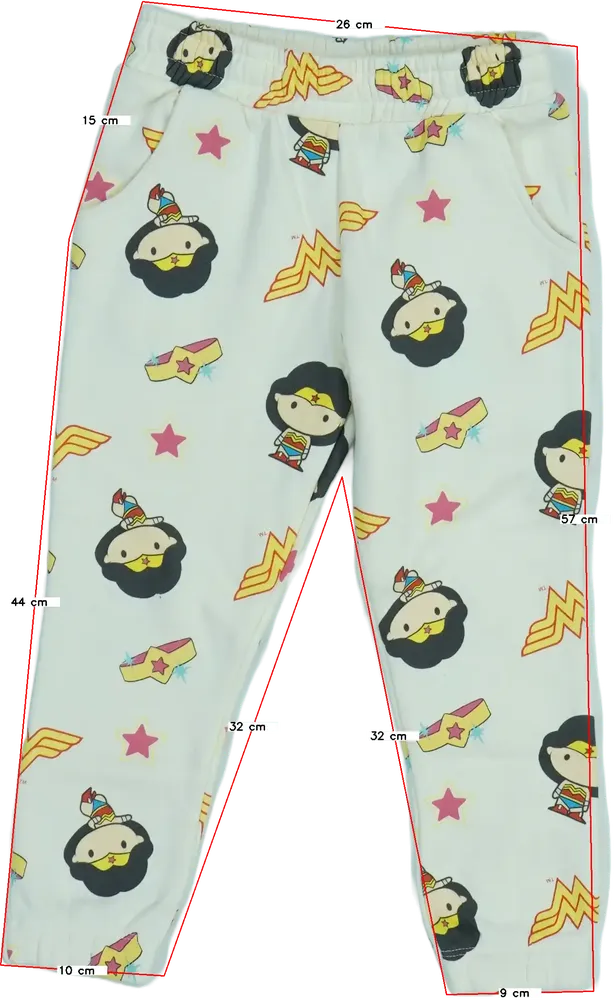 Fehér Wonder Woman Melegítőnadrág EU 104 / UK 4 év / US 4T/XS