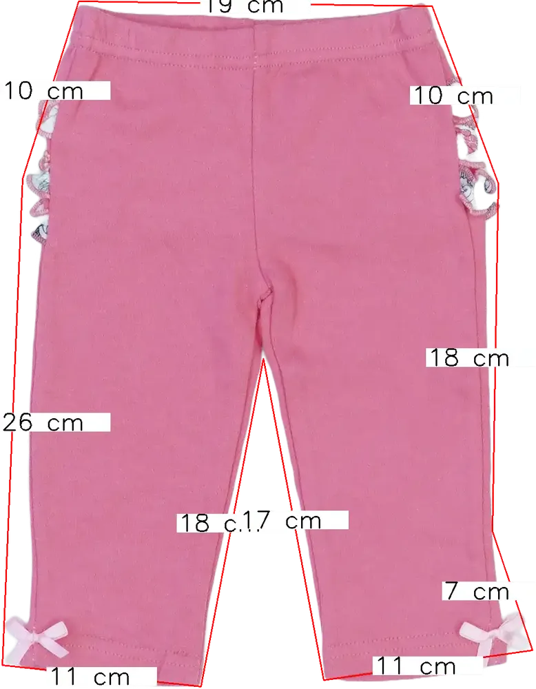 Rózsaszín Baby Gear Baby nadrág EU 68 / UK 3-6 hónap / US 3-6 hónap