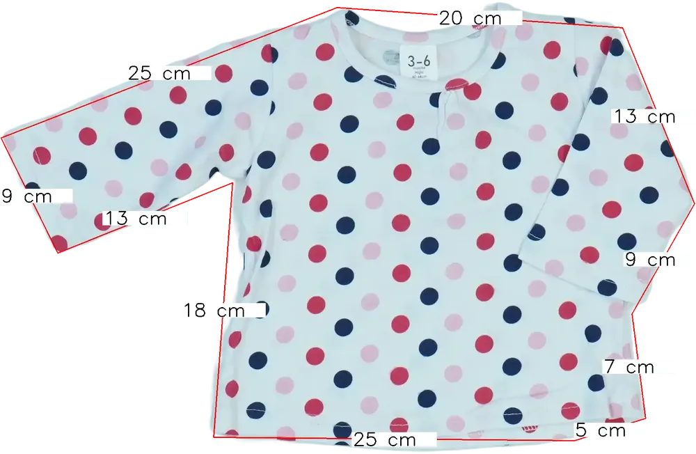 Fehér Baby Hosszú ujjú felső EU 68 / UK 3-6 hónap / US 3-6 hónap