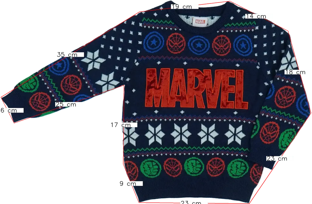 Kék Marvel Kötött pulcsi EU 98 / UK 3 év / US 3T