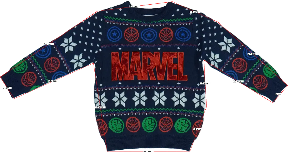 Kék Marvel Kötött pulcsi EU 104 / UK 4 év / US 4T/XS