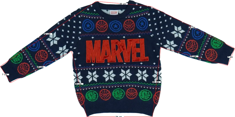 Kék Marvel Kötött pulcsi EU 98 / UK 3 év / US 3T