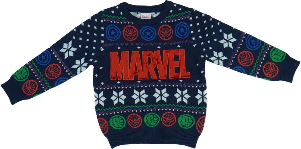 Kék Marvel Kötött pulcsi EU 98 / UK 3 év / US 3T