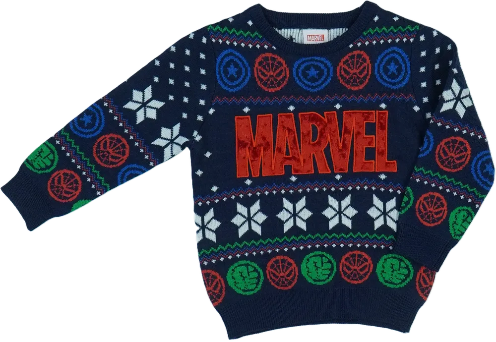 Kék Marvel Kötött pulcsi EU 92 / UK 2 év / US 2T