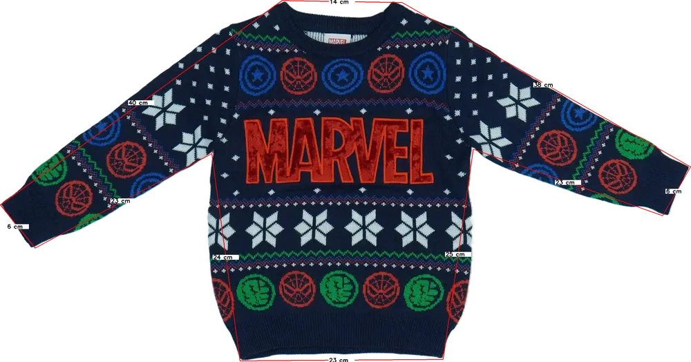 Kék Marvel Kötött pulcsi EU 92 / UK 2 év / US 2T