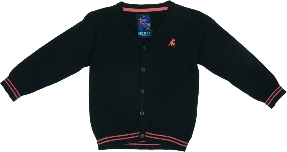 Fekete Rebel Kardigán EU 116 / UK 6 év / US 6 év/S