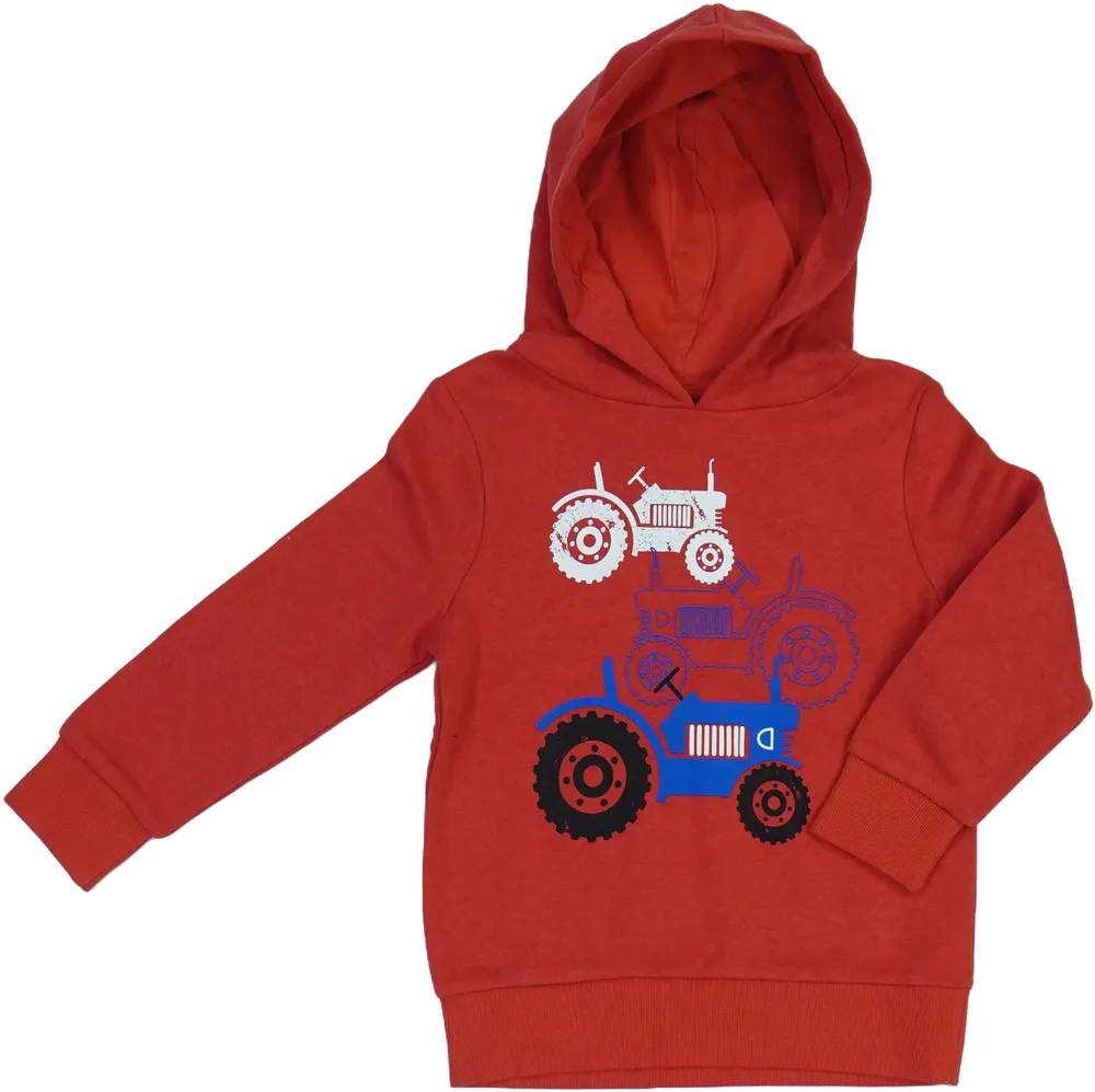 Piros C&amp;A Kapucnis pulóver EU 122 / UK 7 év / US 7 év/M