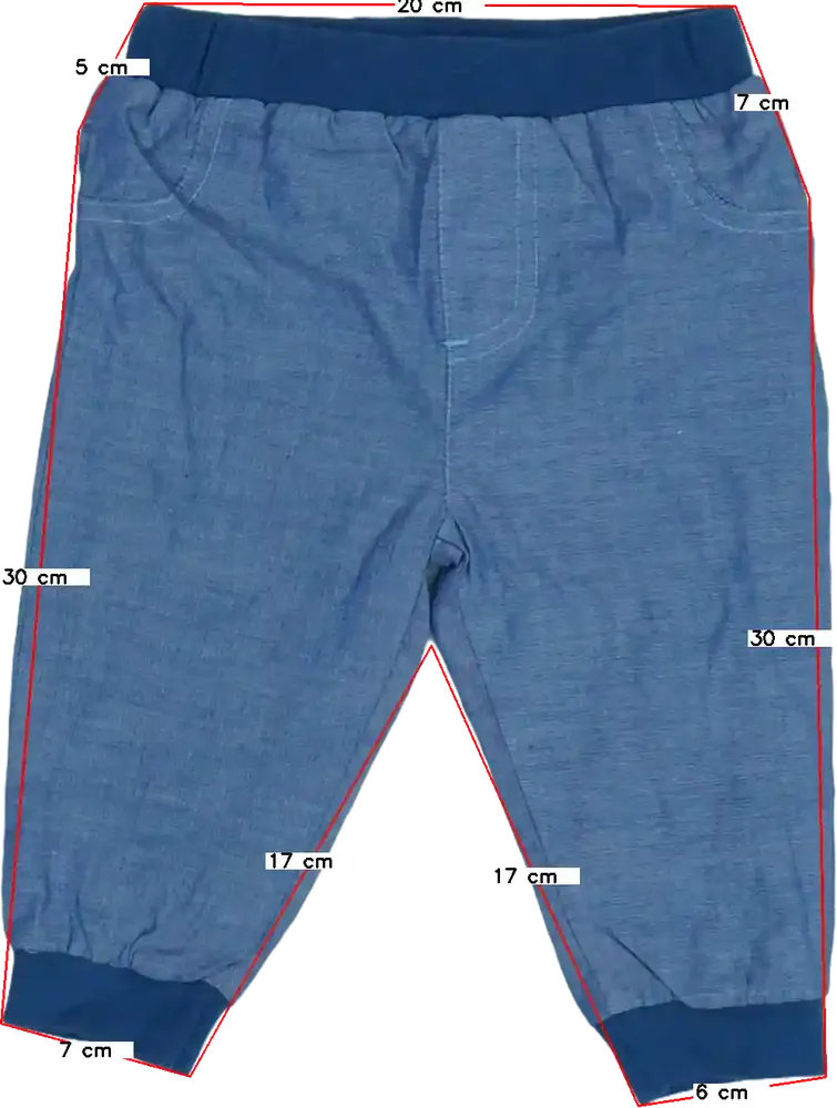 Kék M&amp;Co. Baby nadrág EU 68 / UK 3-6 hónap / US 3-6 hónap