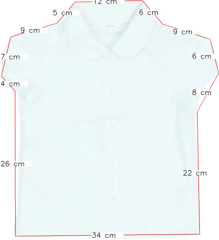 Fehér John Lewis Blúz EU 104 / UK 4 év / US 4T/XS