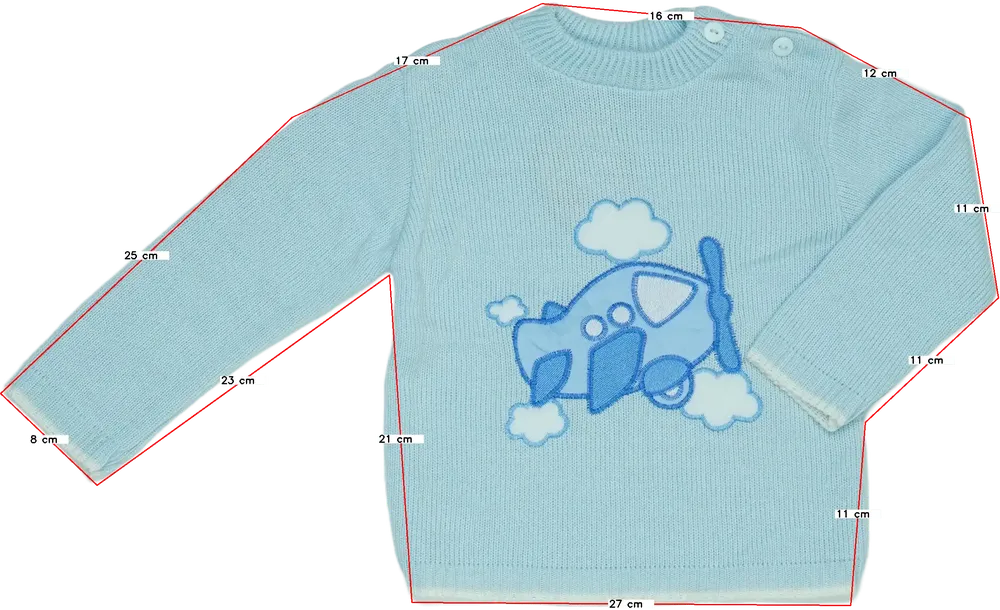 Kék Aardvark Kötött pulcsi EU 80 / UK 9-12 hónap / US 12 hónap