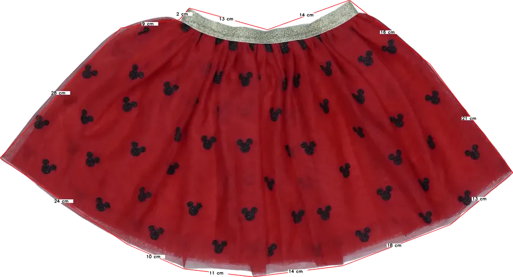 Piros Disney Szoknya EU 128 / UK 8 év / US 8 év/M