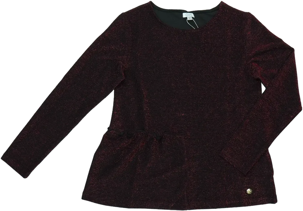 Bordó OVS Hosszú ujjú felső EU 146 / UK 11 év / US 12 év/L