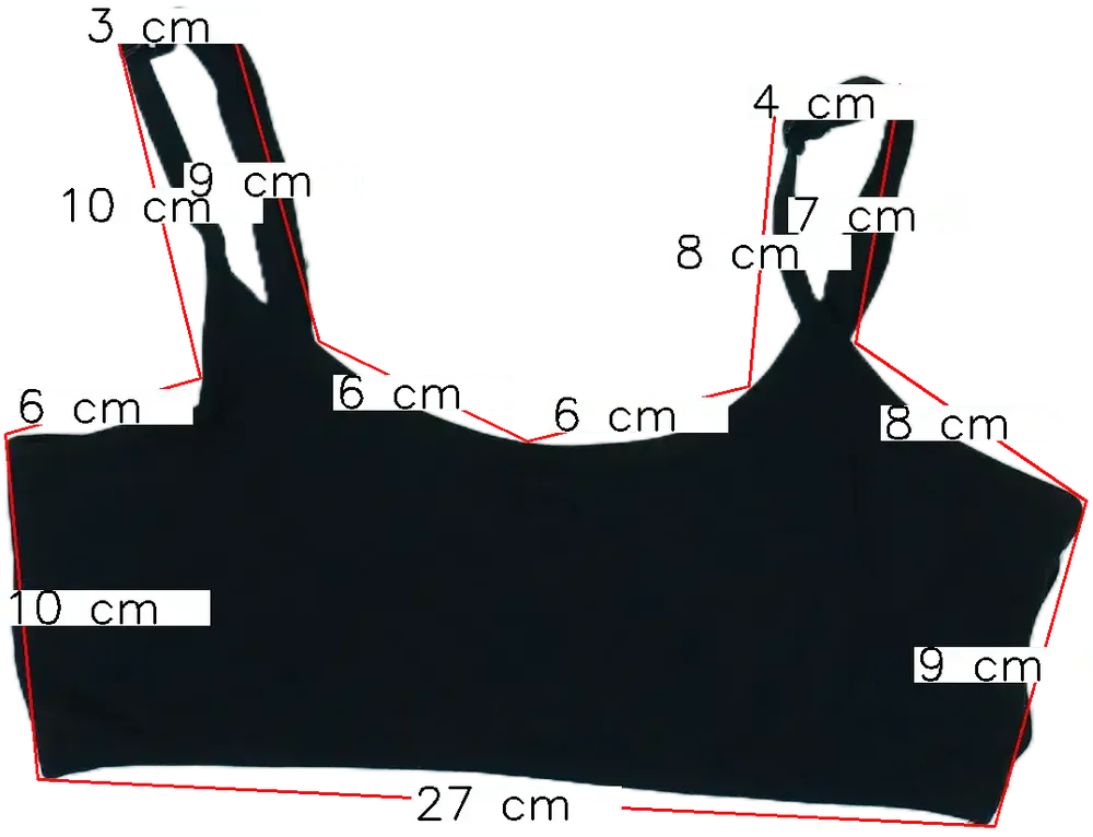 Fekete Cubusas Melltartó EU 152 / UK 12 év / US 12 év/L