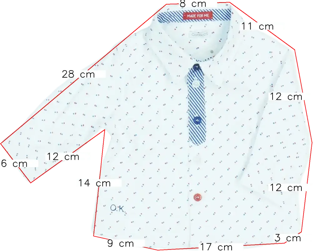 Fehér Overkids Ing EU 62 / UK 0-3 hónap / US 0-3 hónap