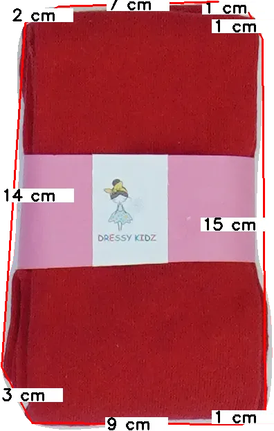 Piros Dressy Kidz Harisnya EU 128 / UK 8 év / US 8 év/M