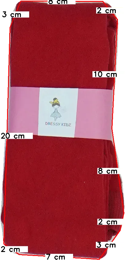 Piros Dressy Kidz Harisnya EU 140 / UK 10 év / US 10 év/L