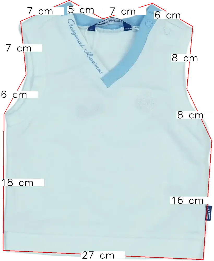 Fehér Original Marines Mellény EU 74 / UK 6-9 hónap / US 6-9 hónap