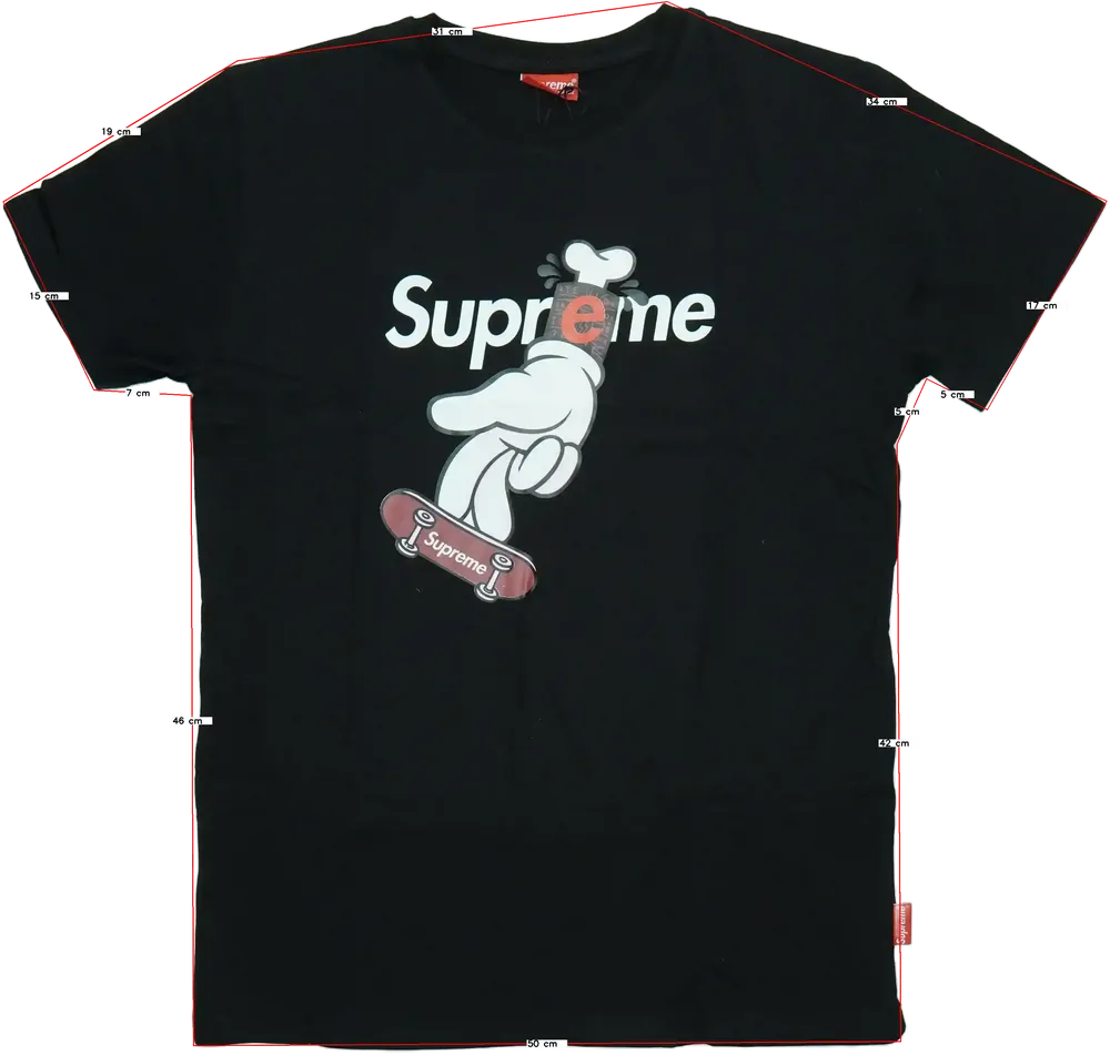 Fekete Supreme Póló EU 176 / UK 16 év / US XL