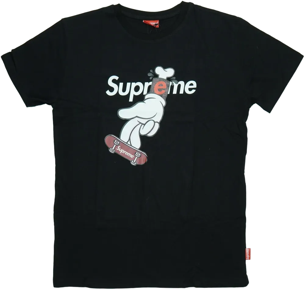 Fekete Supreme Póló EU 176 / UK 16 év / US XL