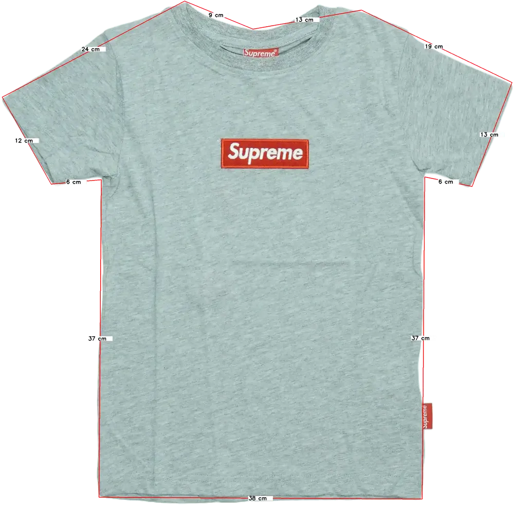 Szürke Supreme Póló EU 128 / UK 8 év / US 8 év/M