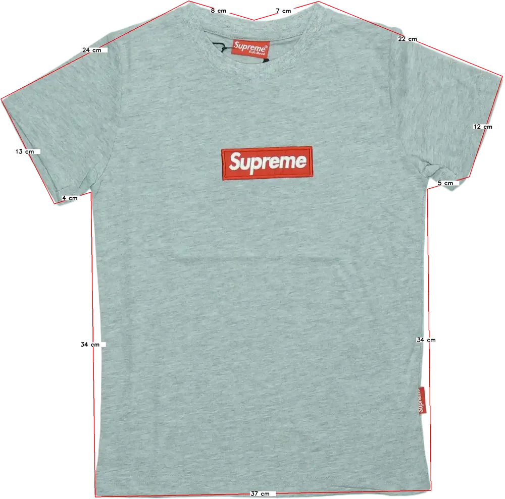 Szürke Supreme Póló EU 116 / UK 6 év / US 6 év/S