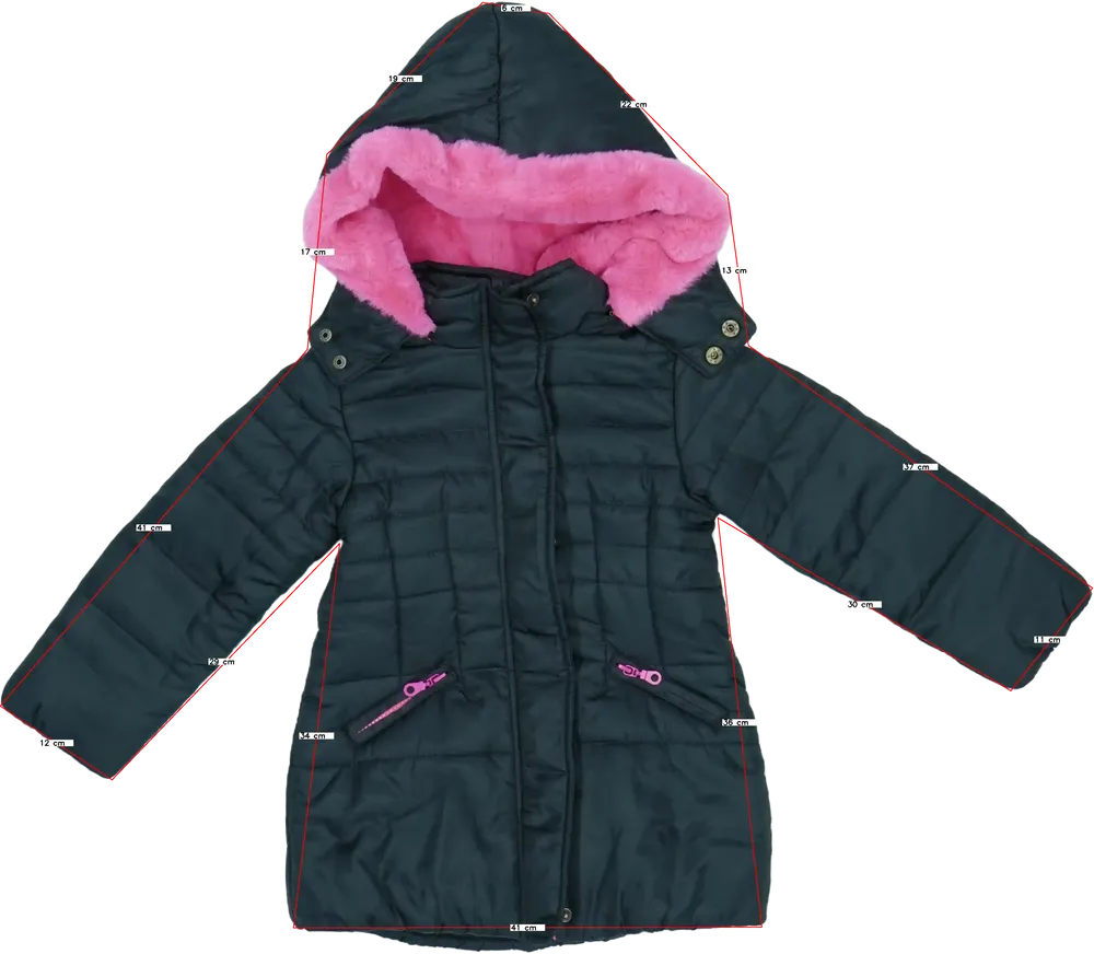 Fekete Rosalita Télikabát EU 104 / UK 4 év / US 4T/XS