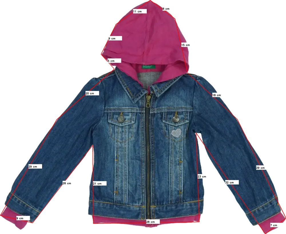 Kék Benetton Farmerdzseki EU 110 / UK 5 év / US 5 év/XS